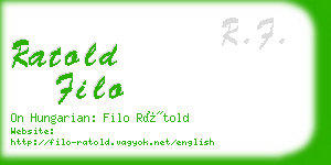 ratold filo business card
